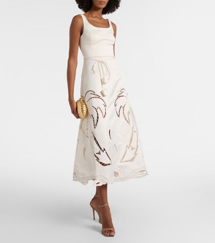 Leo Lin Robe midi Palm brodée - Leo Lin - Modalova