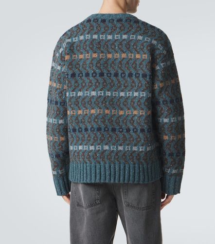 Pull en laine mélangée en intarsia et à logo - Loewe - Modalova
