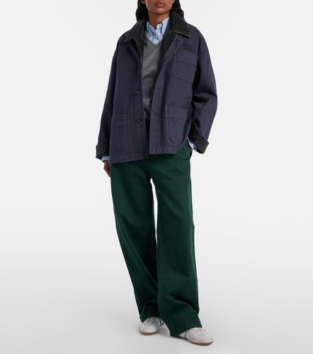 Pantalon droit en gabardine de coton - Miu Miu - Modalova