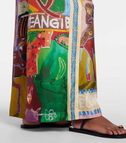 Alémais x MLAK pantalon ample en soie à imprimé - Alemais - Modalova