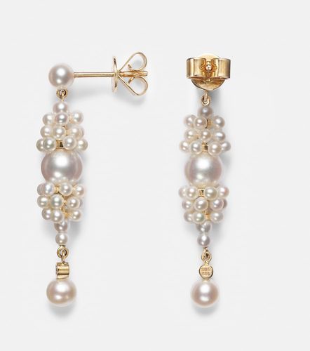 Boucles d'oreilles Rêve de Diamant en or 14 ct, diamants et perles - Sophie Bille Brahe - Modalova