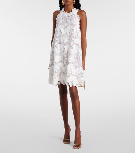 Robe en dentelle guipure à fleurs - Oscar de la Renta - Modalova