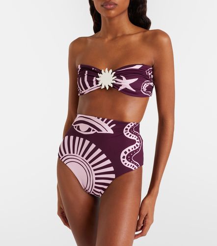 Culotte de bikini Elisa imprimée à taille haute - Cala de la Cruz - Modalova