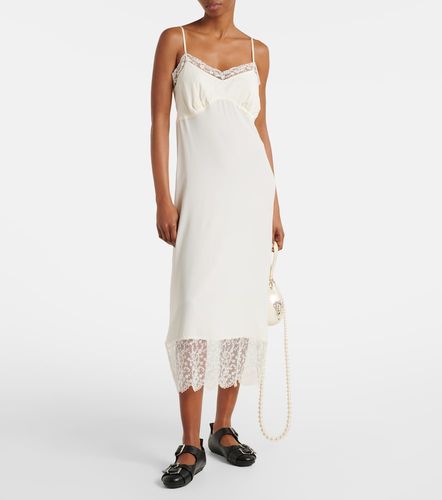 Robe en crêpe de Chine à dentelle - Simone Rocha - Modalova