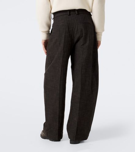 Pantalon ample en coton et laine mélangés à rayures - Studio Nicholson - Modalova