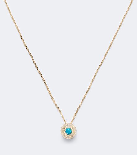 Collier Evil Eye en or 18 ct, diamants et turquoise - Suzanne Kalan - Modalova