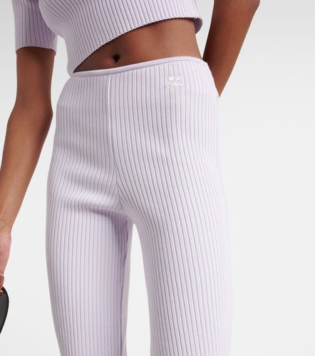 Courrèges Pantalon évasé Reedition en maille côtelée - Courreges - Modalova