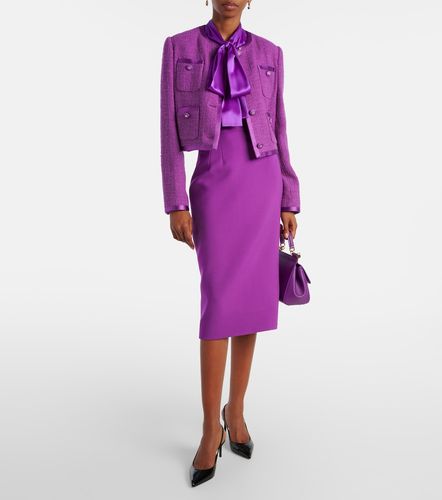 Veste en tweed de coton et soie mélangés - Dolce&Gabbana - Modalova