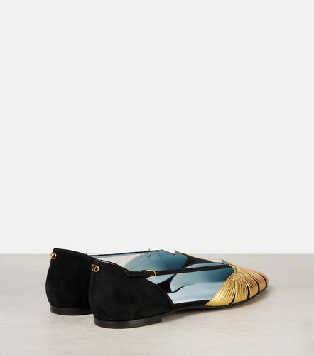 Ballerines Foliefoliage en daim et cuir - Valentino Garavani - Modalova