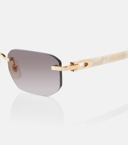 Lunettes de soleil rectangulaires Décor C de Cartier - Cartier Eyewear Collection - Modalova