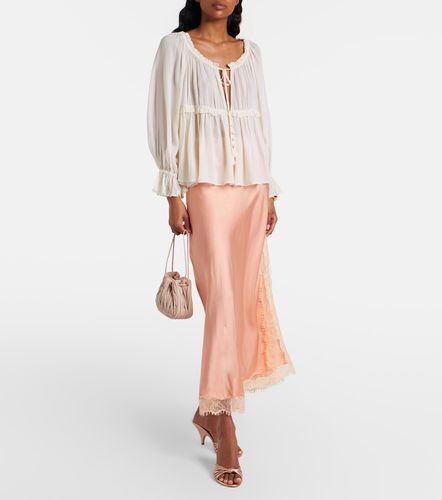 Robe midi Bianca en satin - Poupette St Barth - Modalova