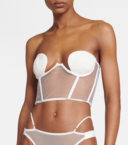 Bustier de mariée en crêpe et tulle - Nensi Dojaka - Modalova