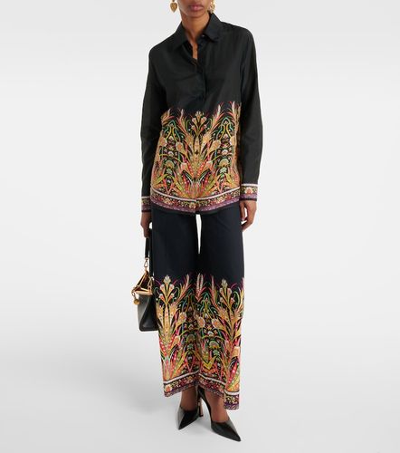 Chemise en coton et soie à imprimé - Etro - Modalova