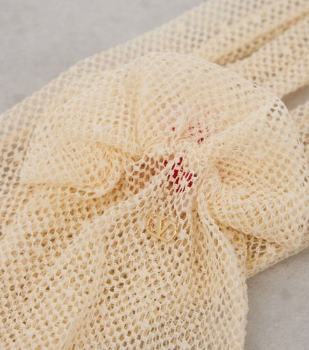 Gants VLogo en tulle de coton mélangé - Valentino - Modalova