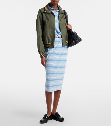 Prada Jupe crayon rayée en coton - Prada - Modalova