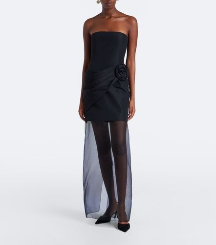 Robe longue bustier en soie et organza - Carolina Herrera - Modalova