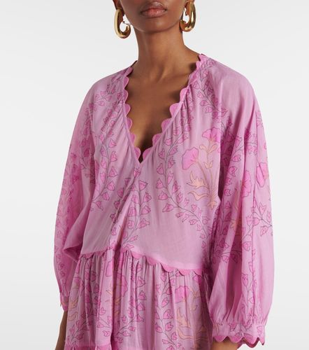 Robe longue en coton imprimé - Juliet Dunn - Modalova