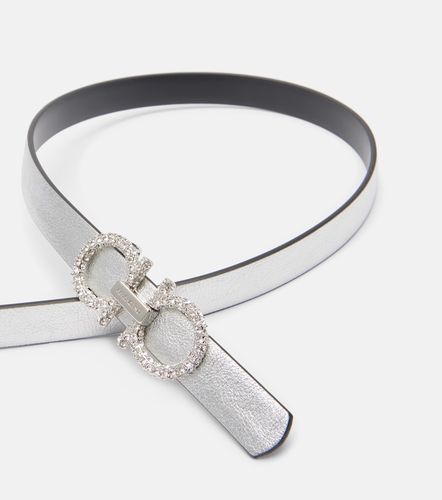 Ceinture Gancini en cuir métallisé - Ferragamo - Modalova