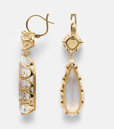 Boucles d'oreilles en or 18 ct et topaze blanche - Ileana Makri - Modalova