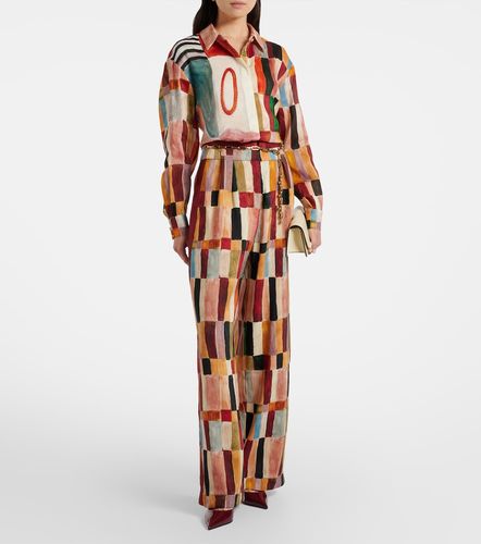 Alémais x LRNCE– Pantalon palazzo Marjorelle imprimé en lin et soie - Alemais - Modalova