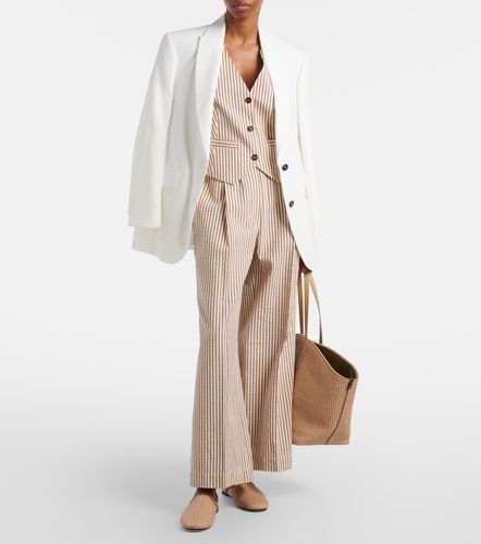 Gilet rayé en coton mélangé - Brunello Cucinelli - Modalova