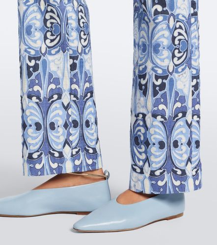 Pantalon évasé 24/7 en coton à imprimé - La DoubleJ - Modalova