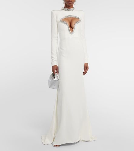 Robe longue en soie à cristaux - Miss Sohee - Modalova