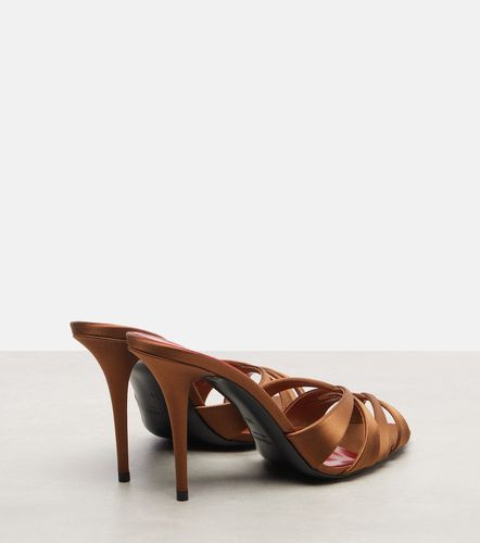 Mules Chandelle en satin - Saint Laurent - Modalova