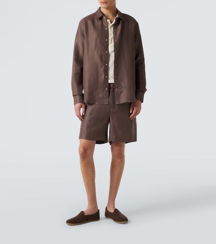 Chemise en lin à pierre de soleil orange - God's True Cashmere - Modalova