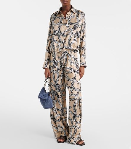 Pantalon ample Paula's Ibiza Anagram en soie - Loewe - Modalova