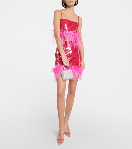 Mini-jupe à sequins et plumes - Giuseppe di Morabito - Modalova