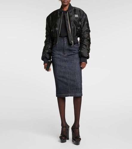 Pull en jacquard à logo et dentelle - Dolce&Gabbana - Modalova