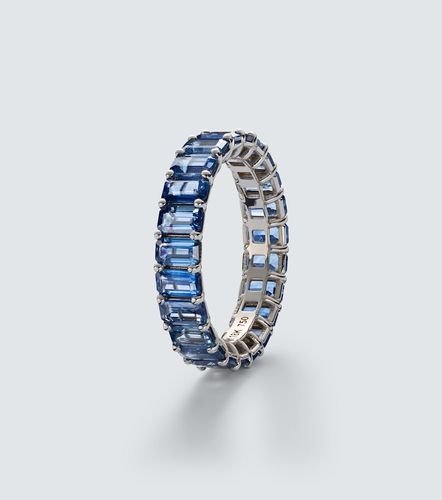 Bague Eternity en or blanc 18 ct et saphirs - Shay Jewelry - Modalova