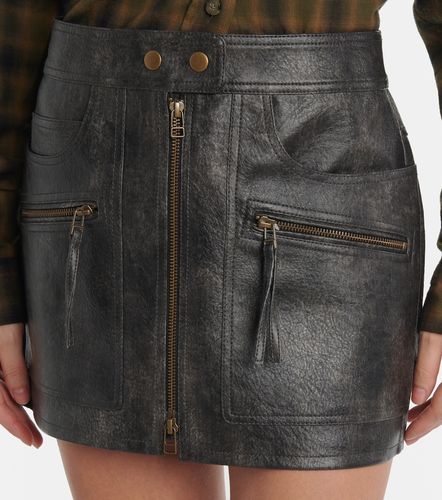 Mini-jupe Claudine en cuir synthétique - Marant Etoile - Modalova