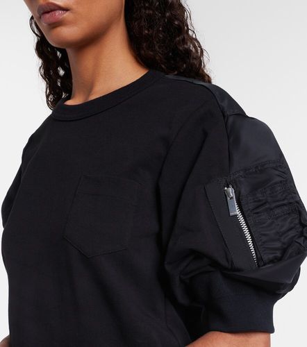 T-shirt en sergé et jersey de coton - Sacai - Modalova