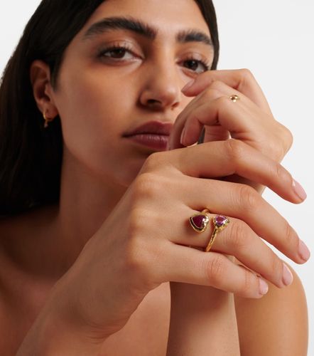 Bague Moi and Toi en or 18 ct, saphirs et rubis - Octavia Elizabeth - Modalova
