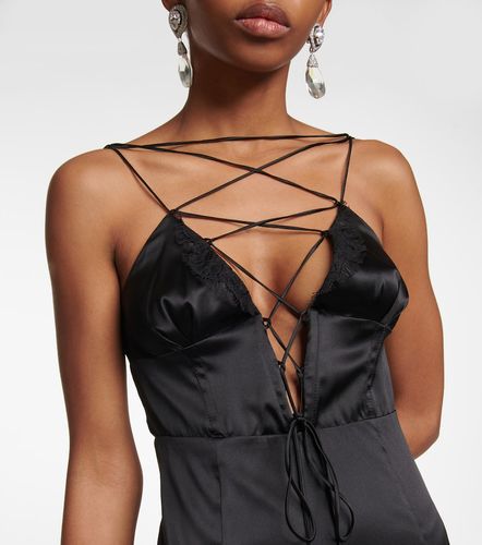 Robe longue en soie mélangée - Alessandra Rich - Modalova