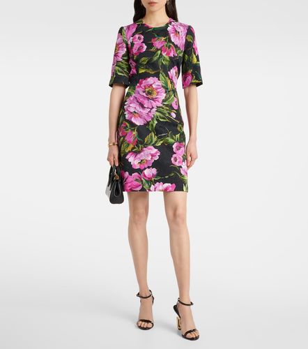 Robe en coton jacquard à fleurs - Dolce&Gabbana - Modalova