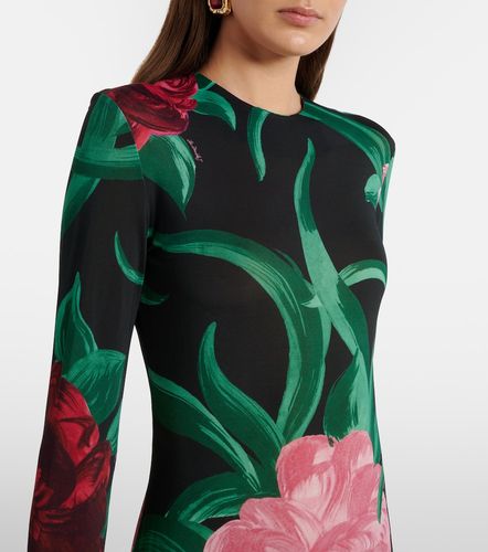 Robe midi Alba en jersey à fleurs - La DoubleJ - Modalova