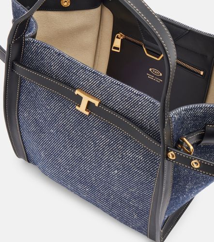 Sac Tim Small en denim et cuir - Tod's - Modalova