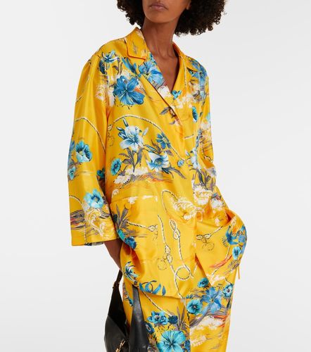 Gucci Chemise en soie à fleurs - Gucci - Modalova