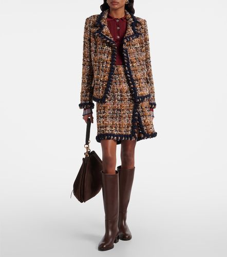 Mini-jupe en tweed de laine mélangée - Etro - Modalova