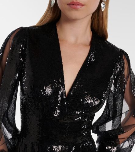 Robe longue en tulle à sequins - Elie Saab - Modalova