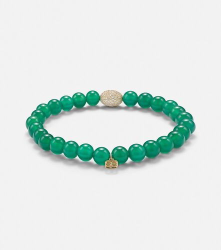 Bracelet en or 14 ct, onyx et diamants - Sydney Evan - Modalova