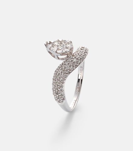 Persée Bague Wave Alliance en or blanc 18 ct et diamants - Persee - Modalova