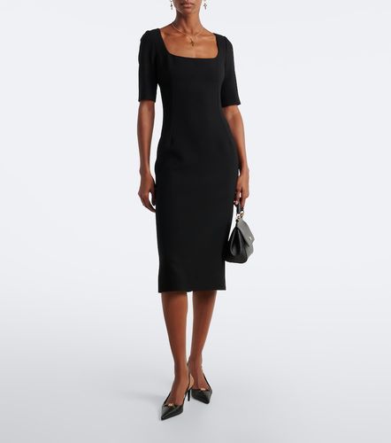 Robe midi en crêpe de laine vierge - Dolce&Gabbana - Modalova
