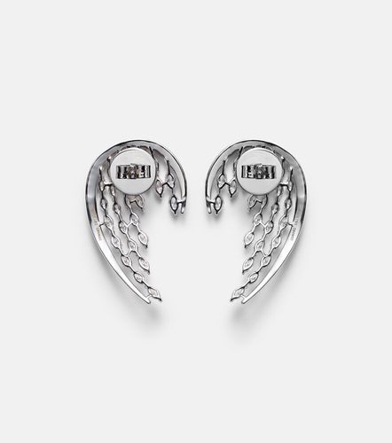 Boucles d'oreilles Angel Wings en or blanc 18 ct, diamants et émail - Kamyen - Modalova