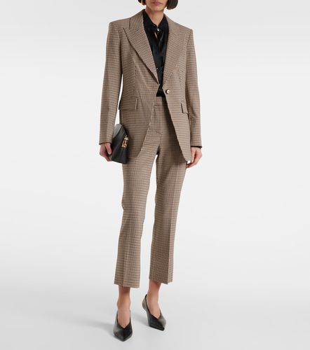Pantalon raccourci Arte Houndstooth à taille haute - Veronica Beard - Modalova