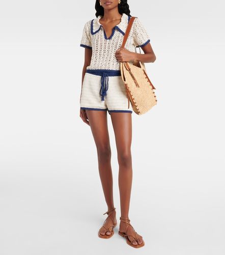 Short Seaside rayé en crochet de coton - Anna Kosturova - Modalova