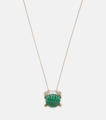 Yvonne Léon Collier Crabe Coquillage en or 9 ct, malachite et diamants - Yvonne Leon - Modalova
